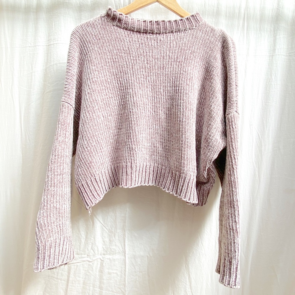 Lavender Crop Sweater